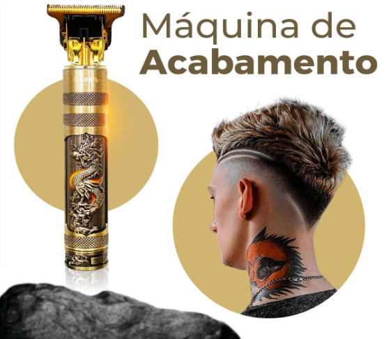 Máquina Profissional Acabamento Sem Fio Cabelo/Barba/Pezinho.