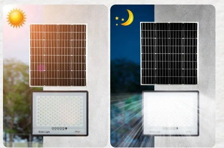 Luminária Solar Externa para Jardim com Sensor de Presença e 100 LEDs de Alta Luminosidade - Resistente à Água IP67, Pode ser Fixada na Parede