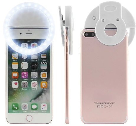 Selfie Ring Light: Luz de Selfie Para Celular - Cor Branca