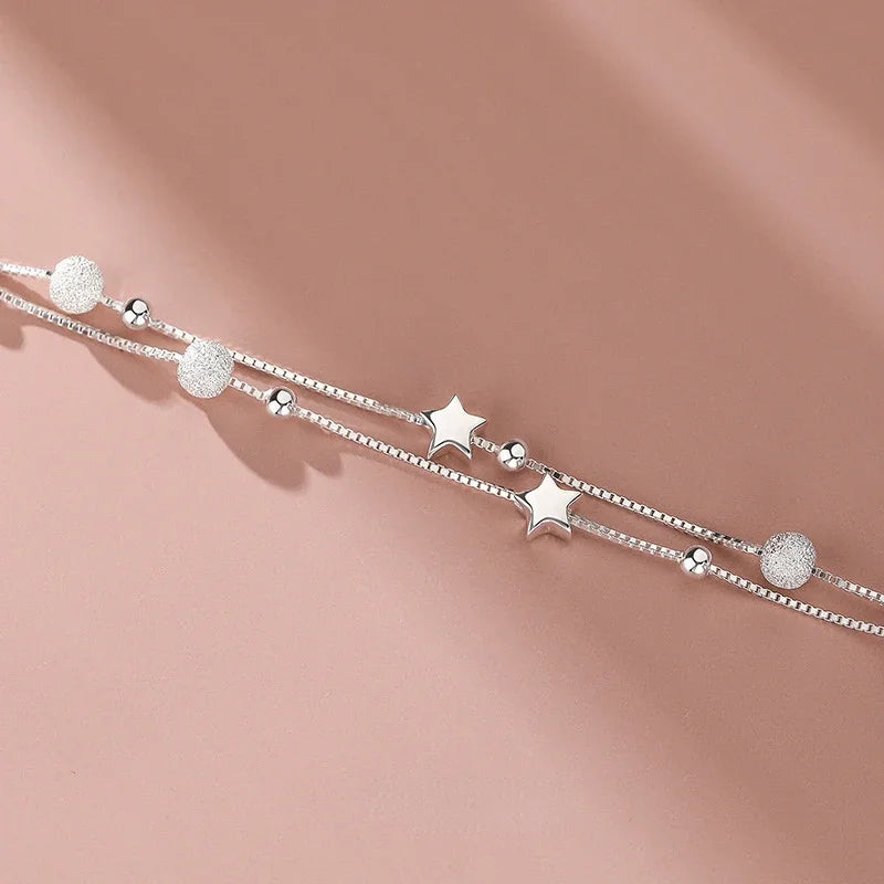 Bracelete De Estrela Prata Esterlina 925