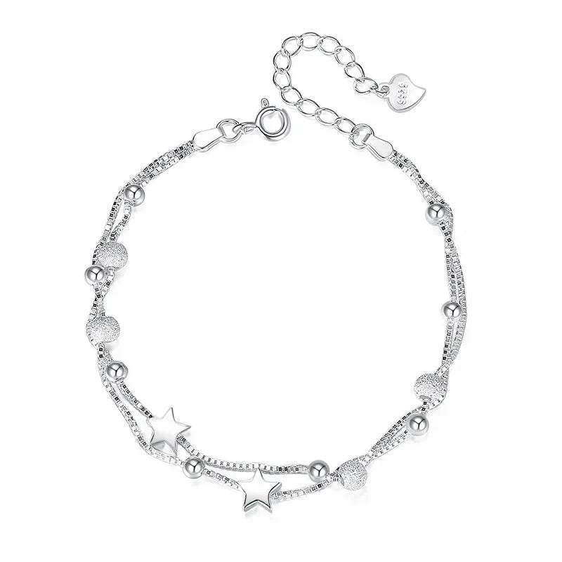 Bracelete De Estrela Prata Esterlina 925