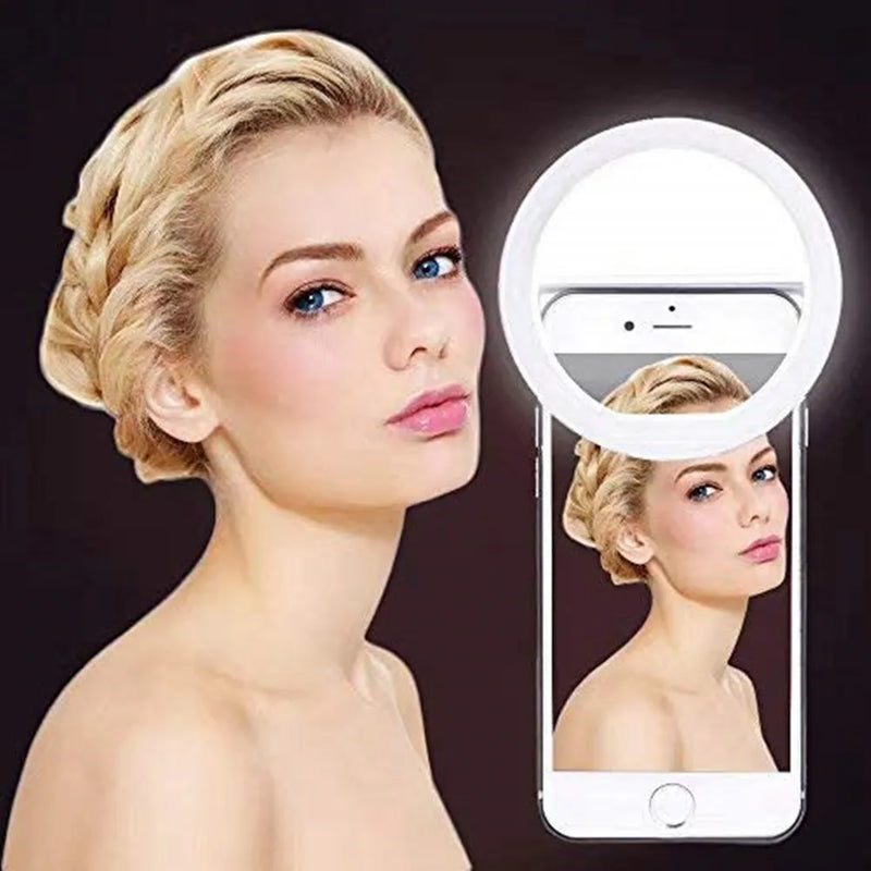 Selfie Ring Light: Luz de Selfie Para Celular - Cor Branca